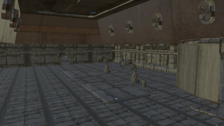 Hangar Subterraneo Vr 3D Model
