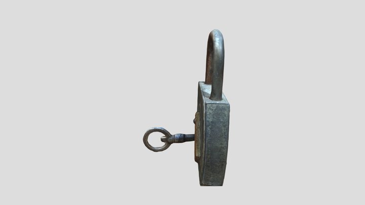 Vieux Cadenas SNCF Old SNCF Padlock 3D Model