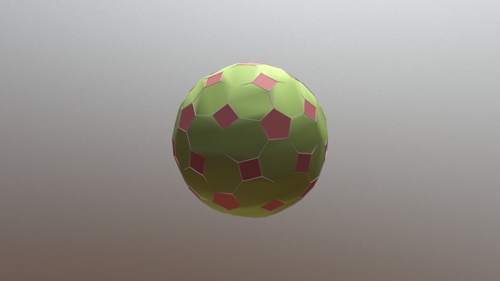 Equilateral Polyhedron with Heptagons, A5xI 3D Model