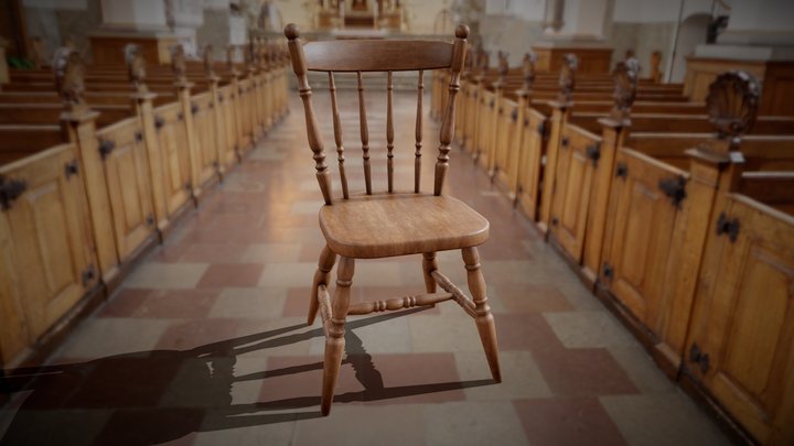Wooden Dining Chair – Gratis 3D-model STL