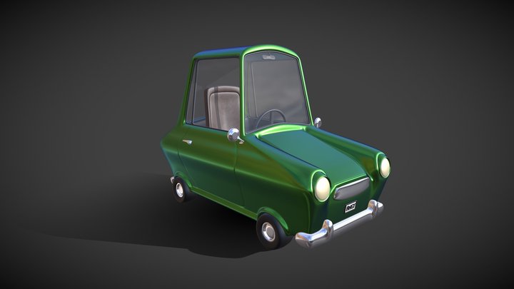 Cartoon Car Froggy "FR4GY" 3D Model