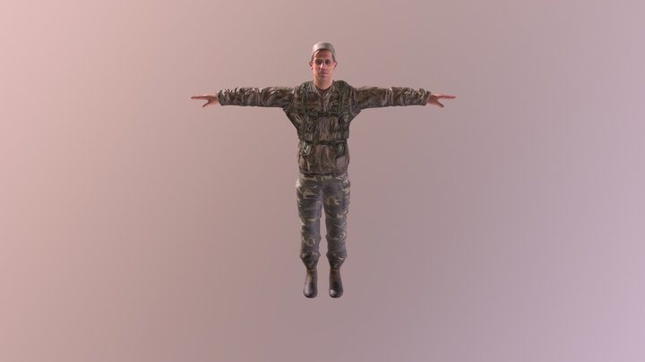 Army soldier Character 3D Model