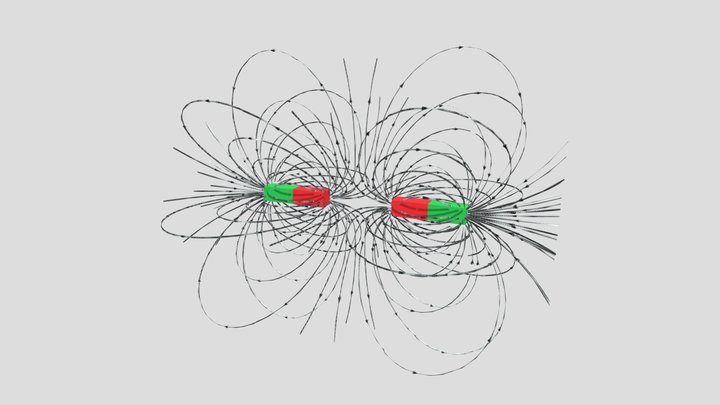 Magnets_repelling_ Field 3D Model