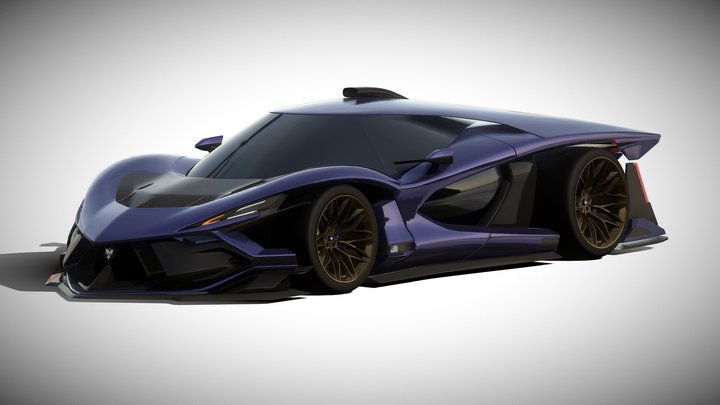 2020 Phoenix Krow Hypercar 3D Model