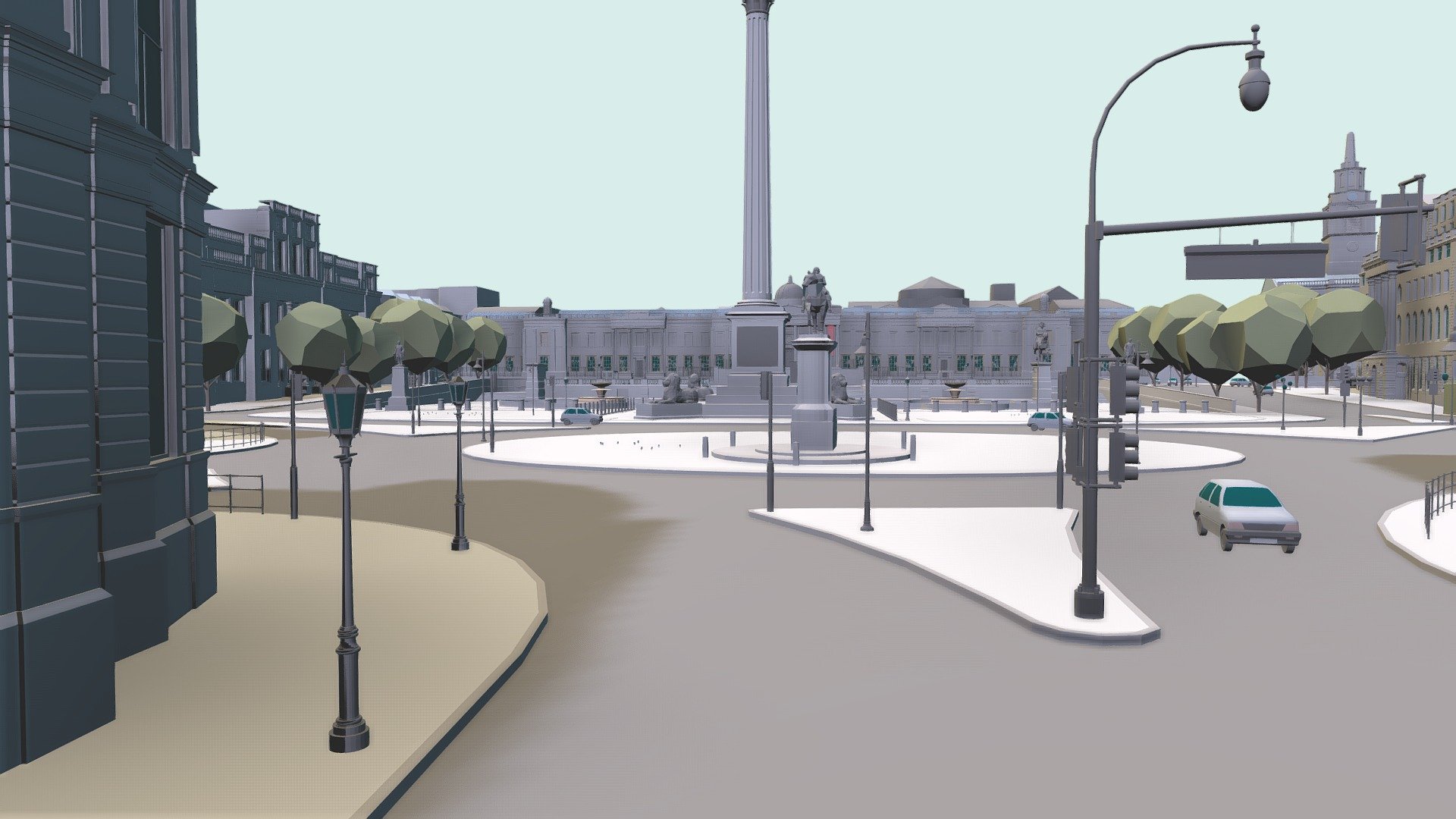 Trafalgar Square - 3D model by Vlad.Dumitru (@Vlad.Dumitru) [cca0c64]