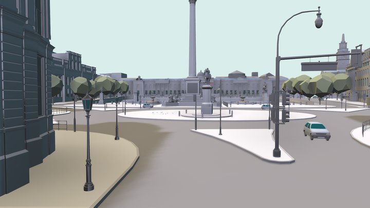 Trafalgar Square 3D Model