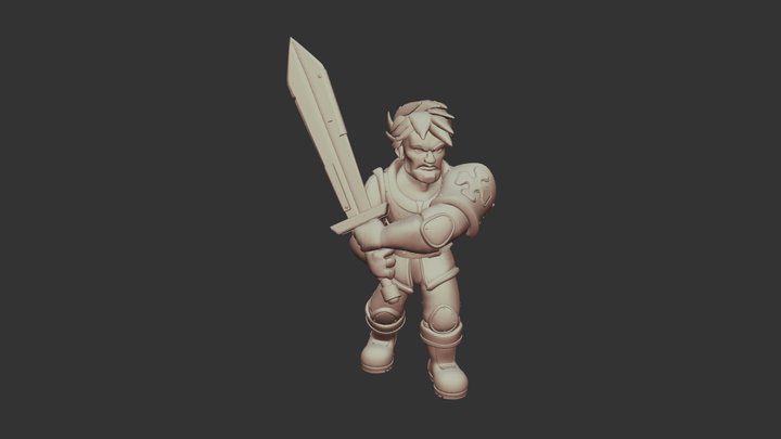Knight01 Posed Low 3D Model