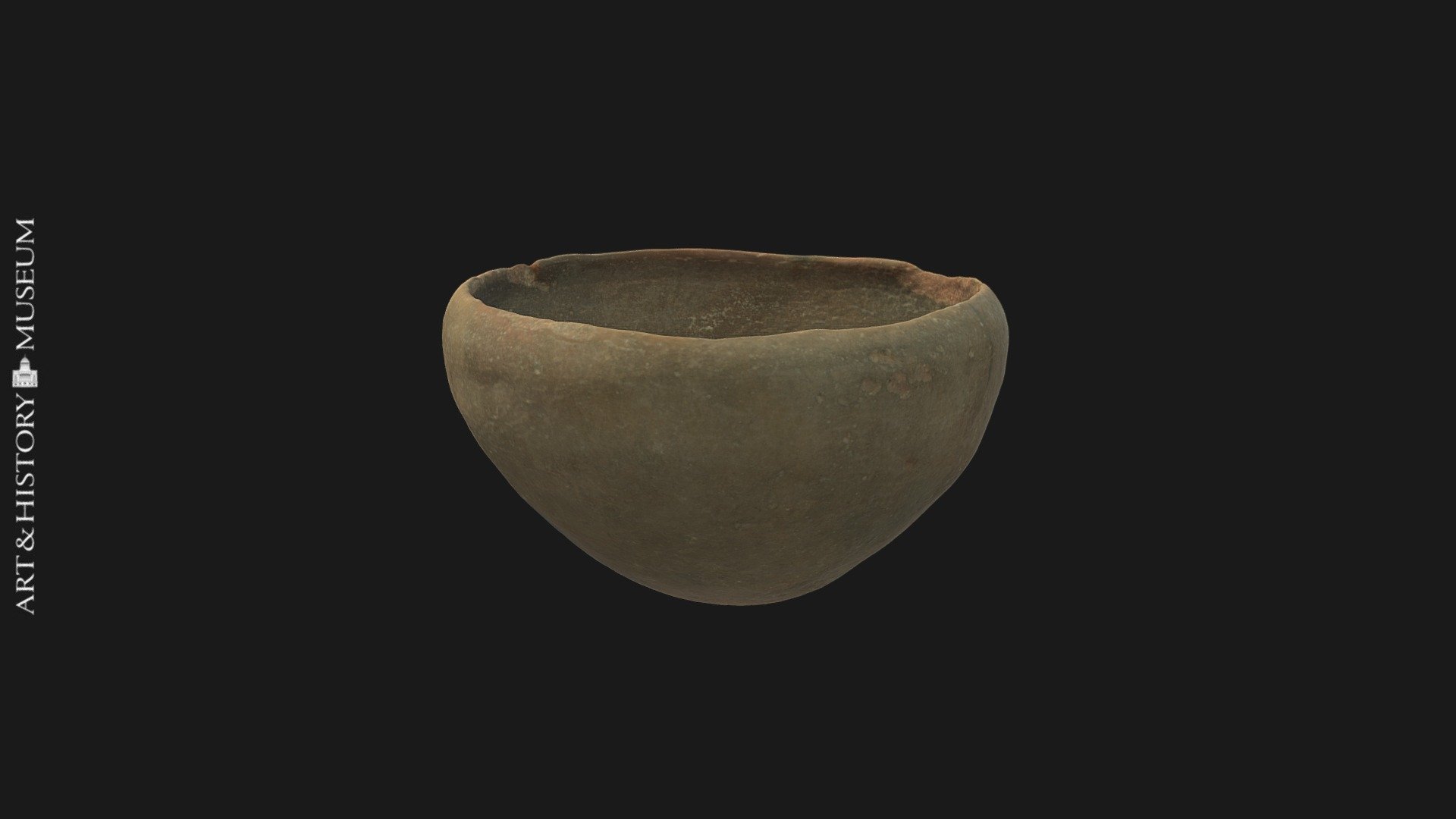 Bowl with conical base and receding rim