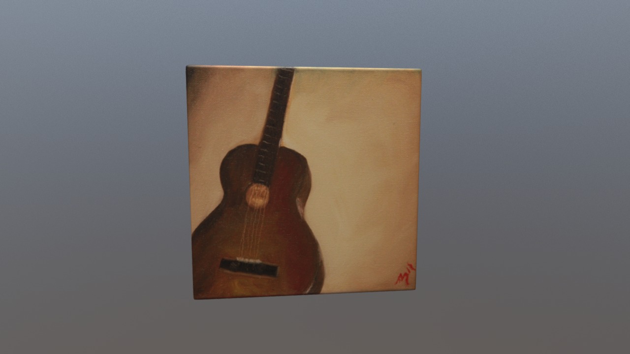 3D model Canvas 5 – Untitled #guitar - This is a 3D model of the Canvas 5 - Untitled #guitar. The 3D model is about a guitar in a box.