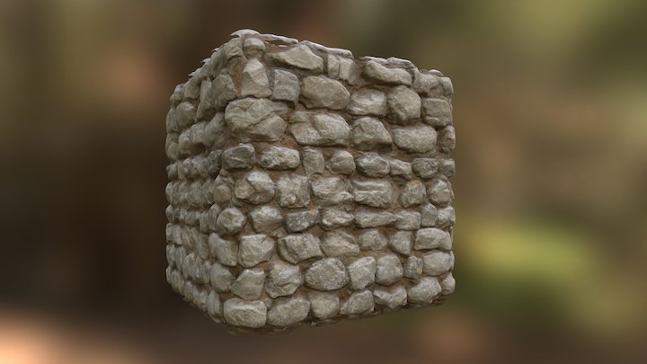 Stone Wall 4 ALT ver. 3D Model