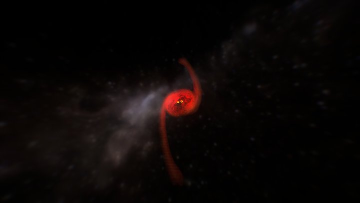 young stellar object binary system high velocity 3D Model