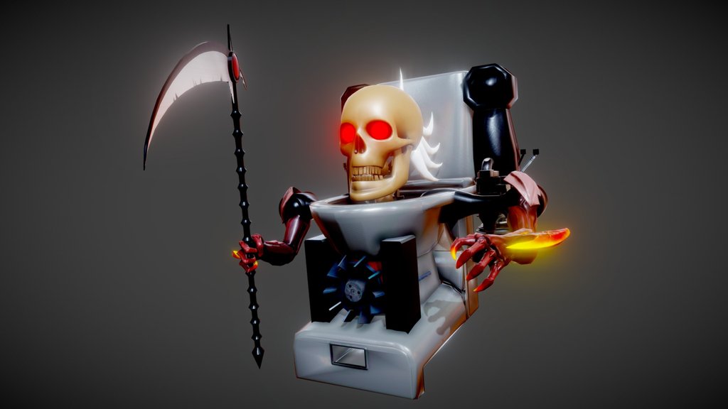 Grim reaper toilet