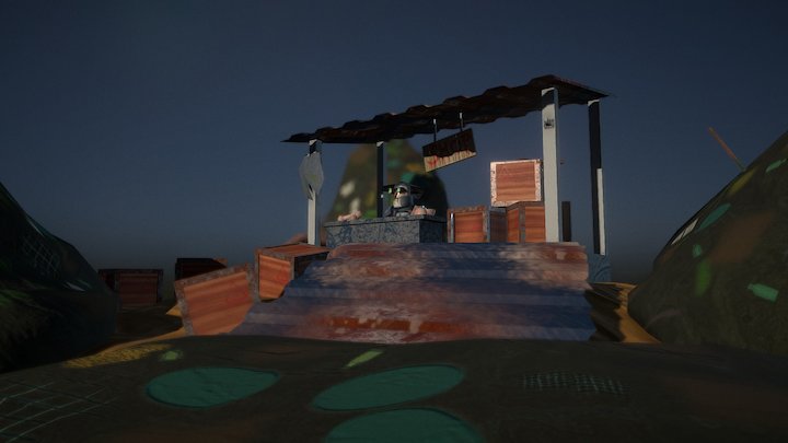 Trash Bot Shop 3D Model