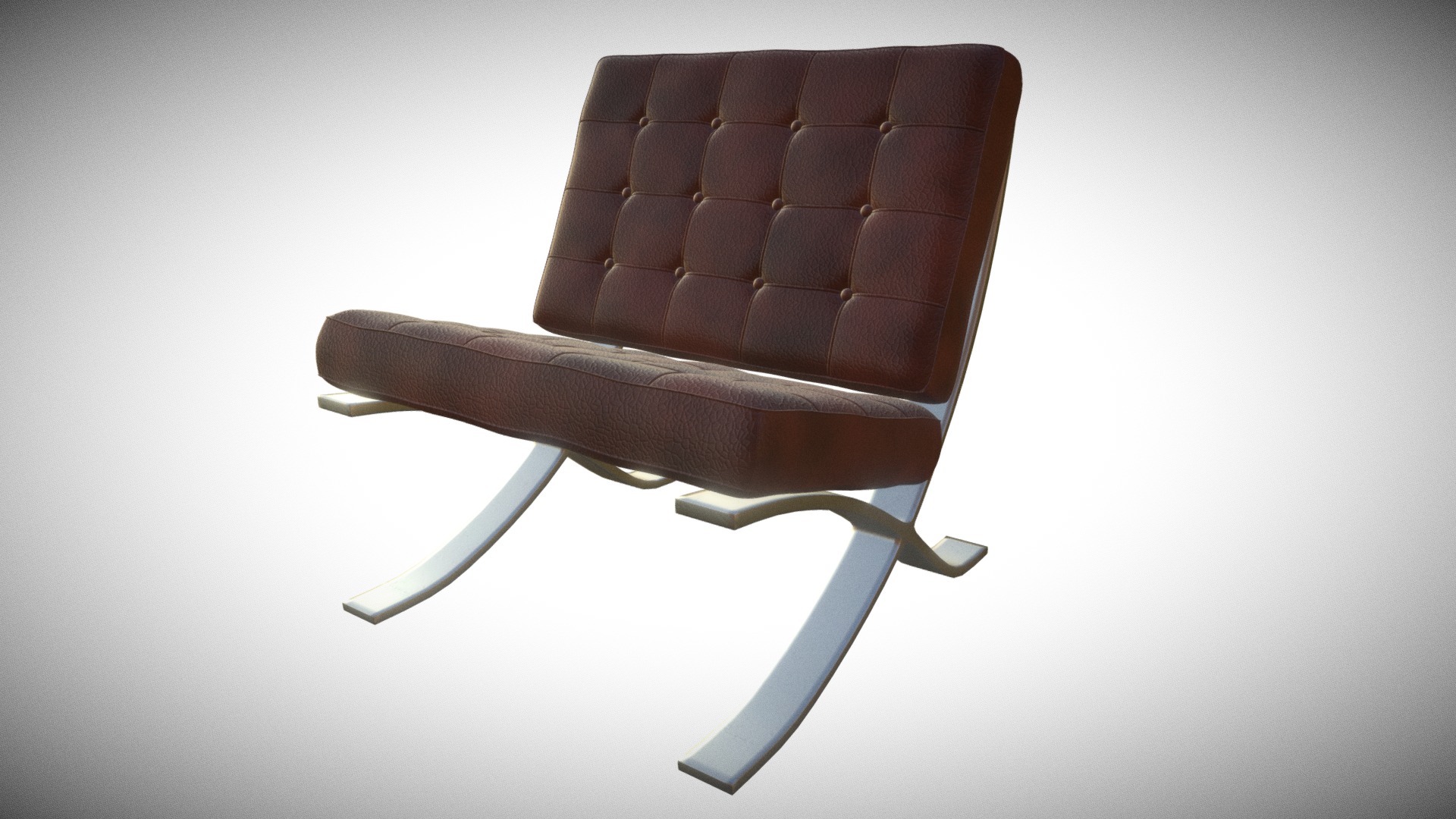 3D model High poly Sofa - This is a 3D model of the High poly Sofa. The 3D model is about a chair with a cushion.