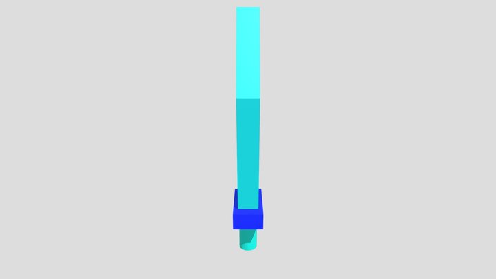 blue sword 3D Model