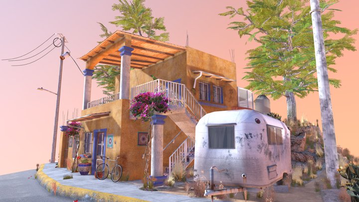 DAE Diorama - Eco House 3D Model