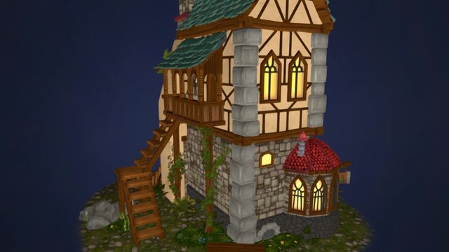 Alchemist Fantasy House 3D Model