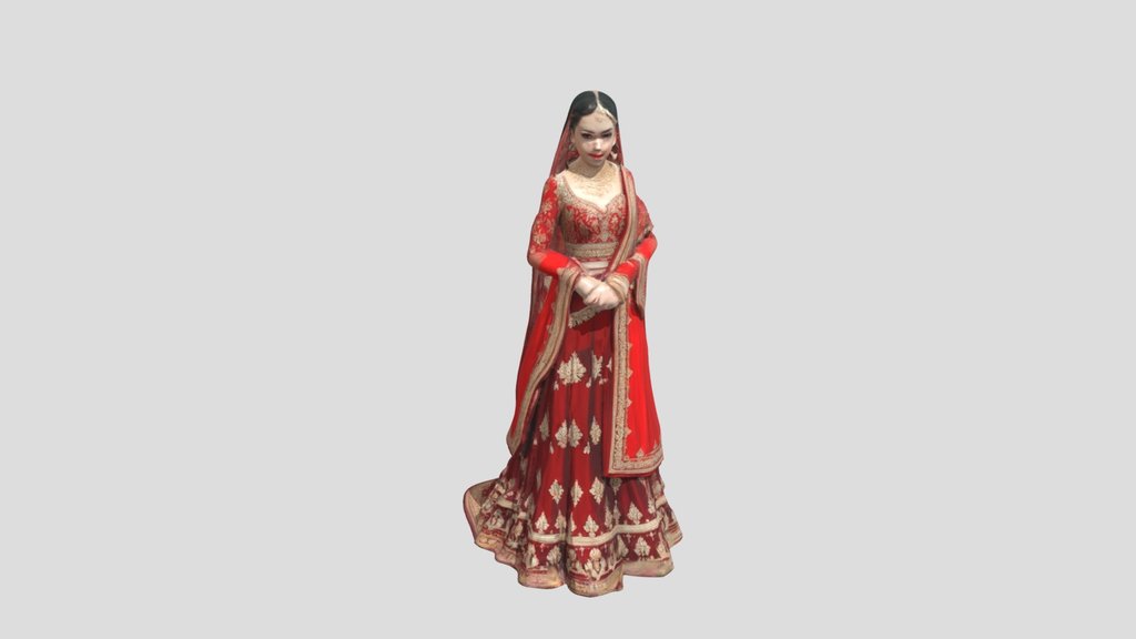 Red Bridal Nikah Couture Lehenga