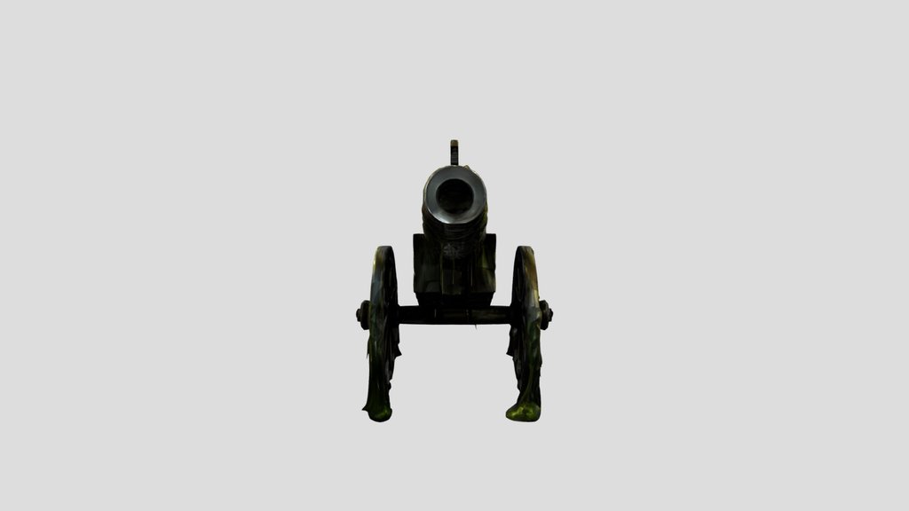 Old slime-covered cannon