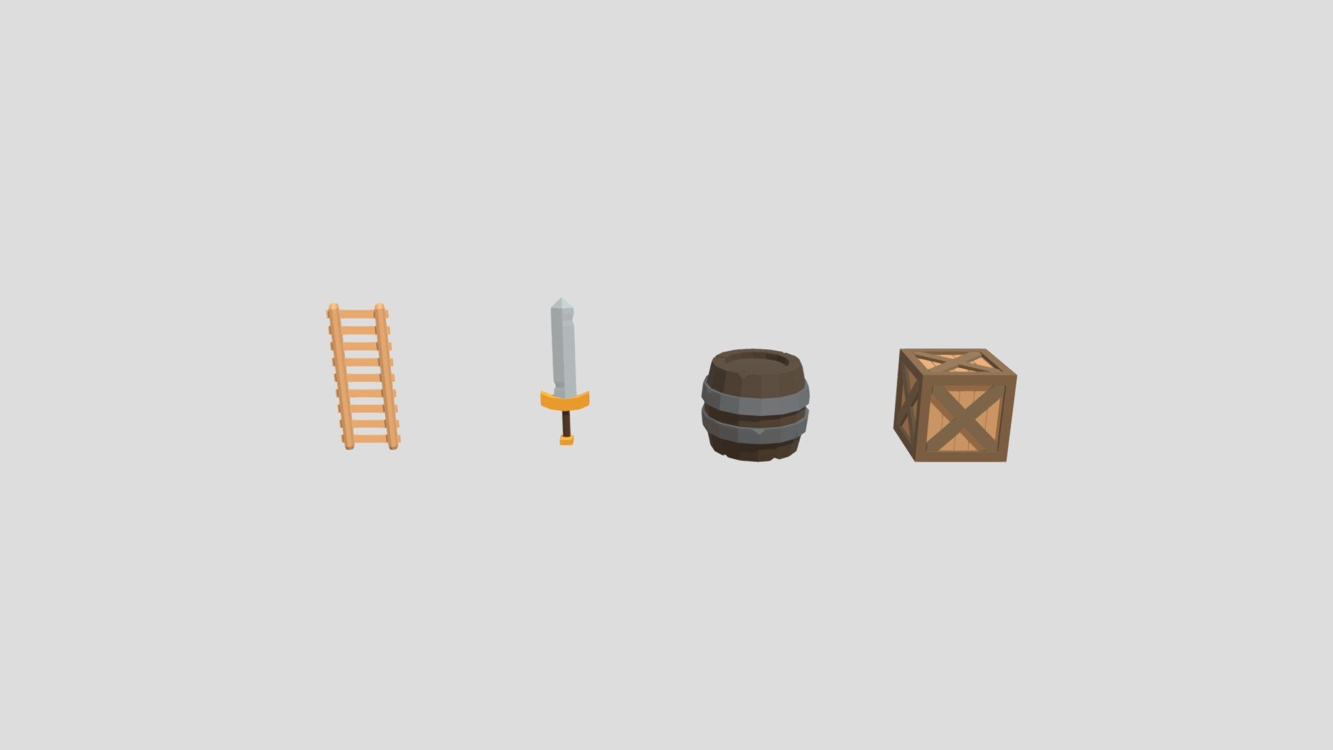 Low poly game objects - Download Free 3D model by elliotcp [ccb46f4 ...