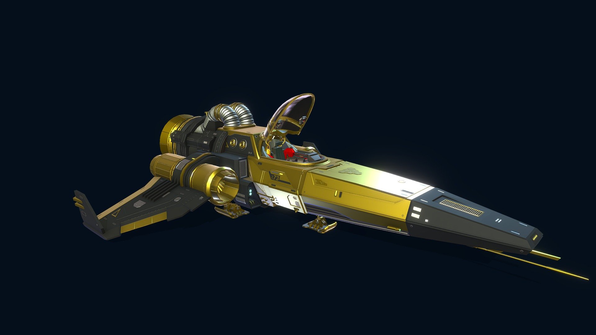 No Man’s Sky - Golden Vector - Download Free 3D model by LocoPixel