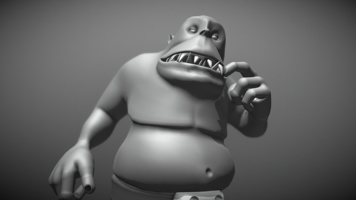 Monster Posed 3D Model