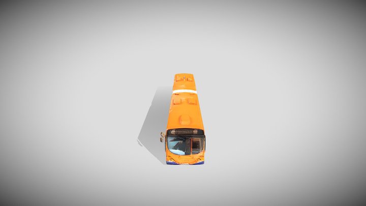 Orange city bus (AI) 3D Model