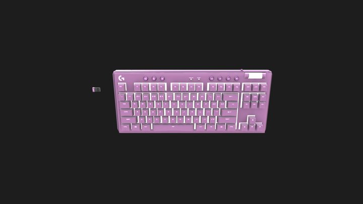 Teclado Gaming Logitech G715 Rosa 3D Model