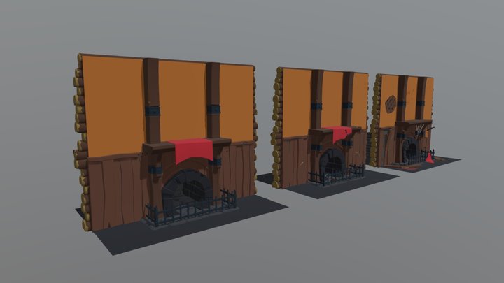 Tavern Fireplace for XYZ Homework 3D Model
