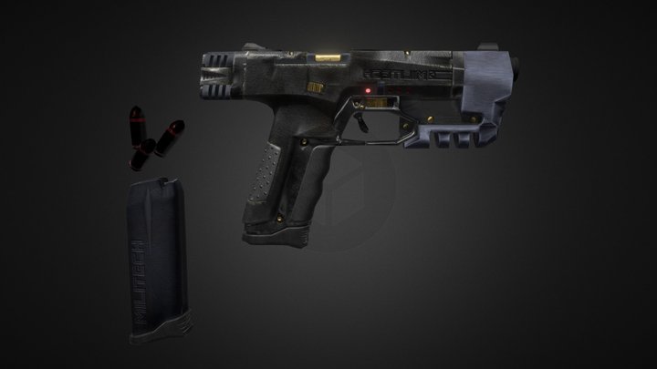 Militech M-10AF Lexington by Cyberpunk 2077 3D Model