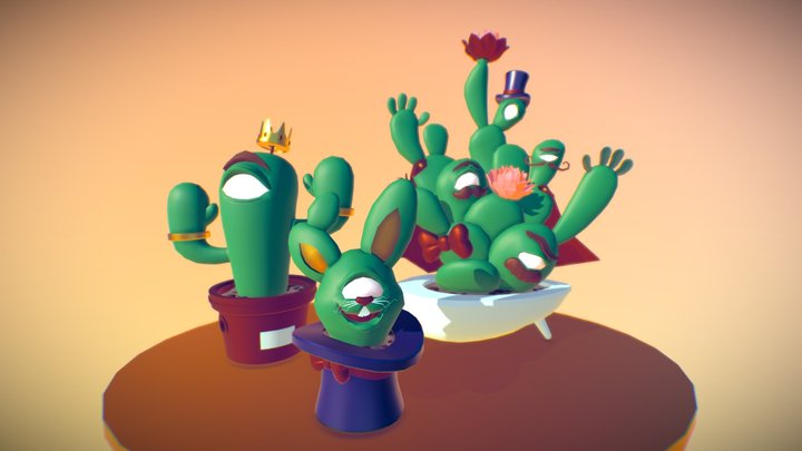 Magic Cactus Crew 3D Model
