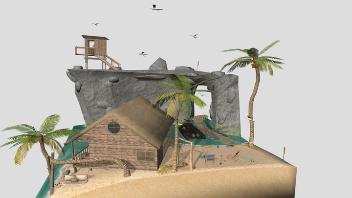 DAE Diorama - BY THE OCEAN 3D Model