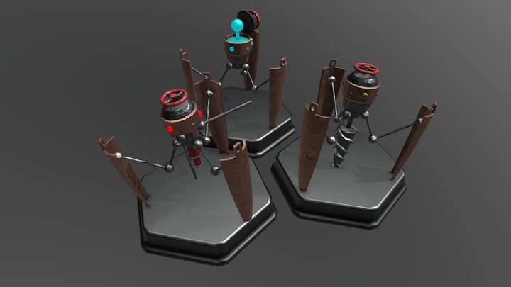 Turrets 3D Model