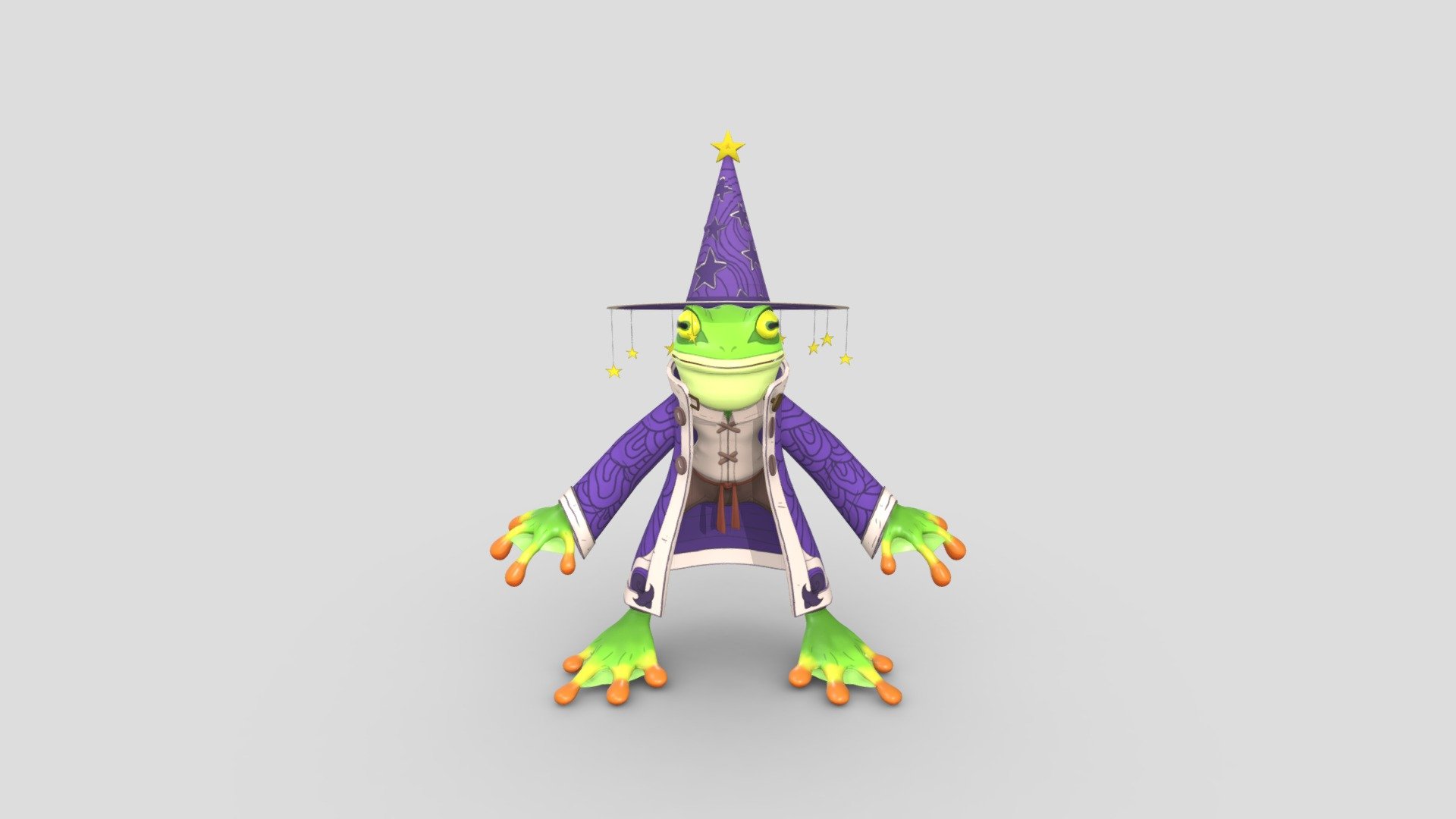 Frog Wizard Fantasy Game Character - 3D model by nathanlloyd11 [ccbc0cc ...