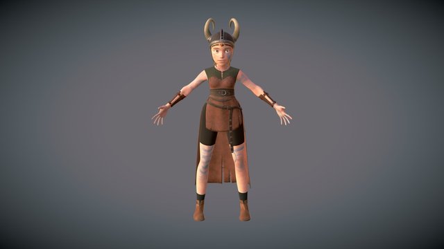 Viking girl 3D Model
