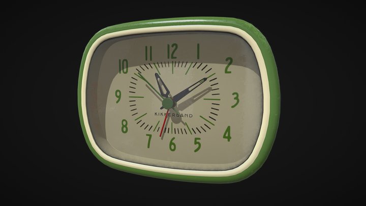 Retro Alarm Clock 3D Model