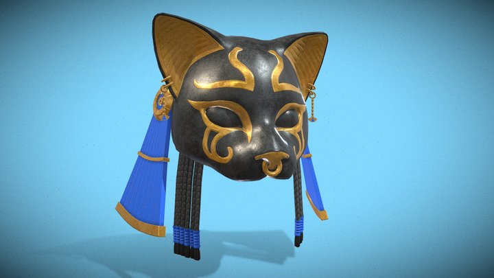 Mask Cat Egytptian 3D Model
