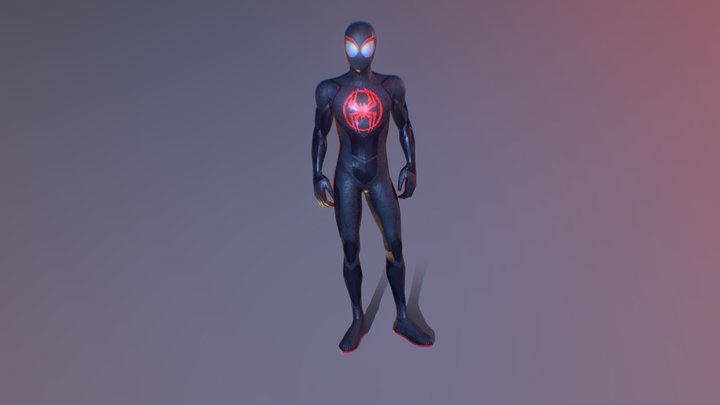 Spider-man Miles Morales PS5 Rigged 3D model rigged