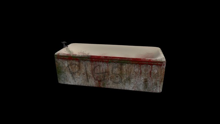 Bathtub for horror game 3D Model