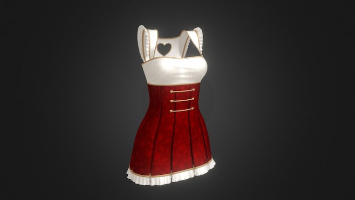 Sweet Heart Cheongsam 3D Model