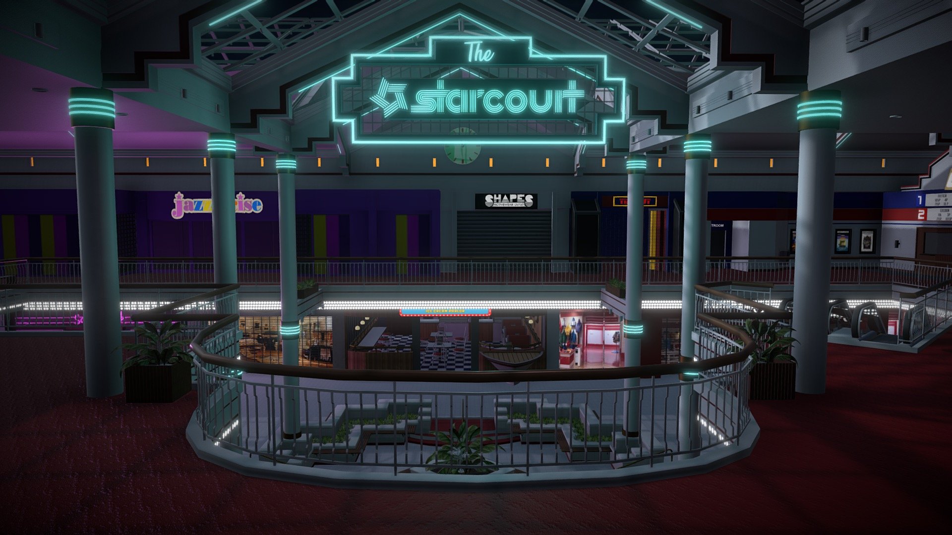 Starcourt Mall Interior (Stranger Things) 3D model by paulelderdesign