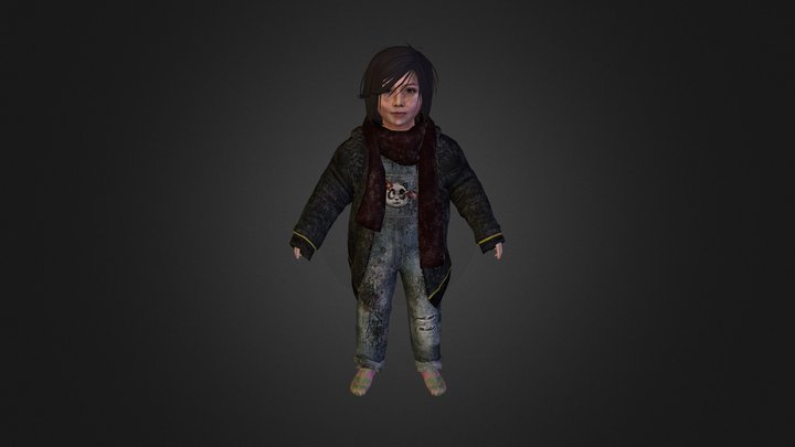 little girl Rig 3D Model