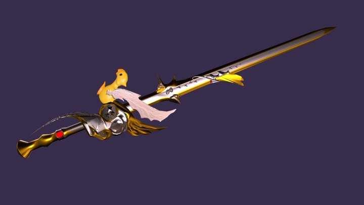 Red Mage Chocobo Sword 3D Model