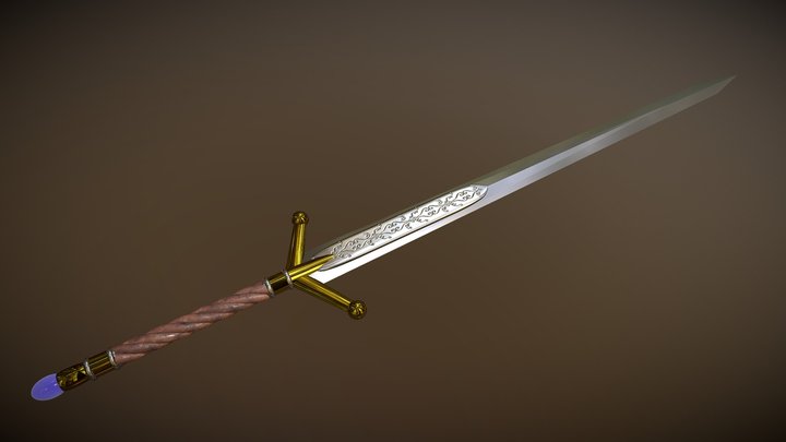 Knight Sword 3D Model