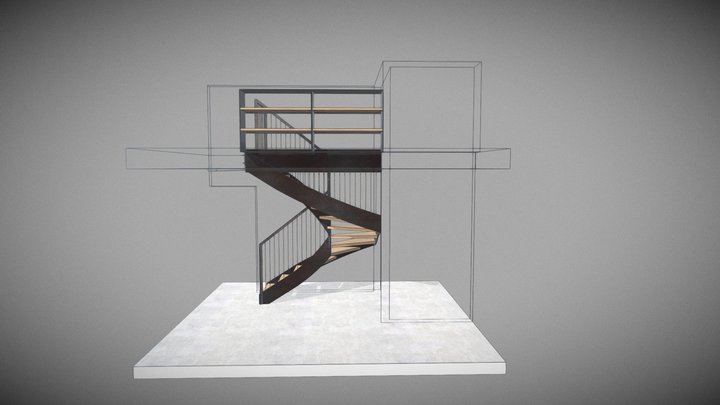 190503-Metal stair 3D Model