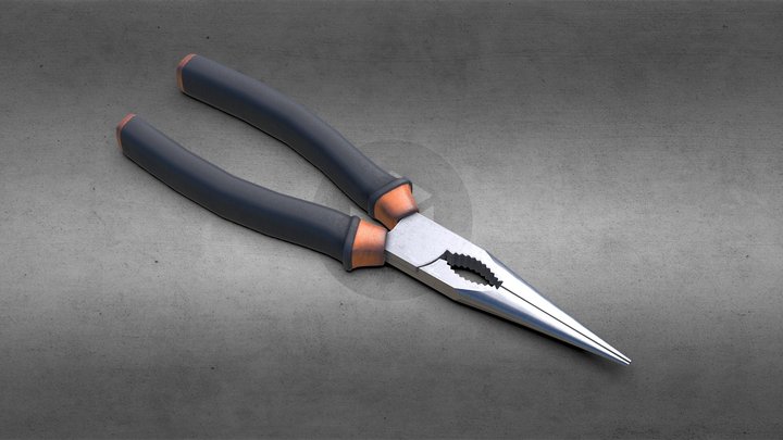 Lowpoly Pliers 3D Model