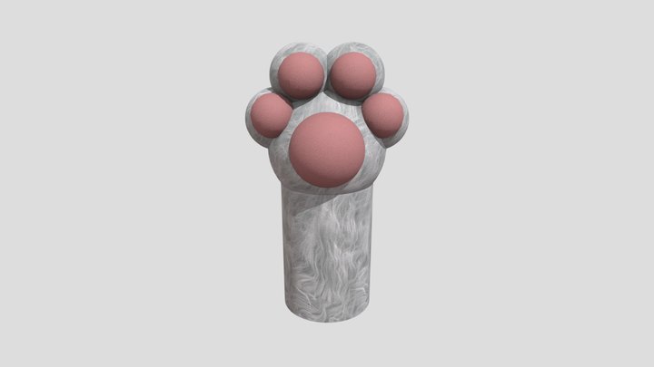 3D Cat Paw Obstacle 3D Model