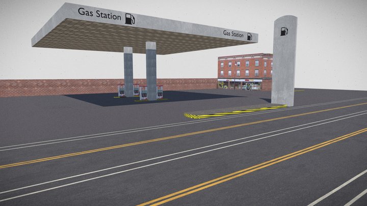 ModelGasStation 3D Model