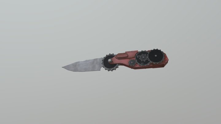 Steampunk Knife 3D Model