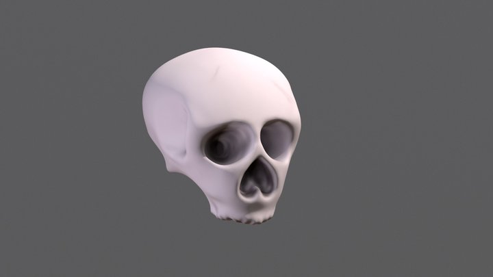 Simple Skull 3D Model